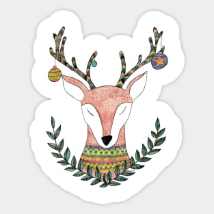 A Very Merry Reindeer Sticker